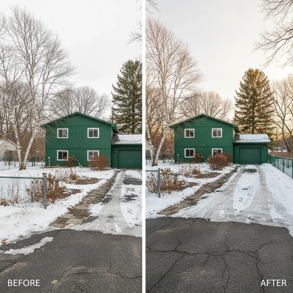 Tree Service transformation - before and after by Krause Steinverkauf in Québec